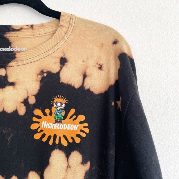 Nickelodeon Men's T Shirt Rugrats SpongeBob Made in The 90's Tie Dye Tee Graphic - Picture 5 of 11